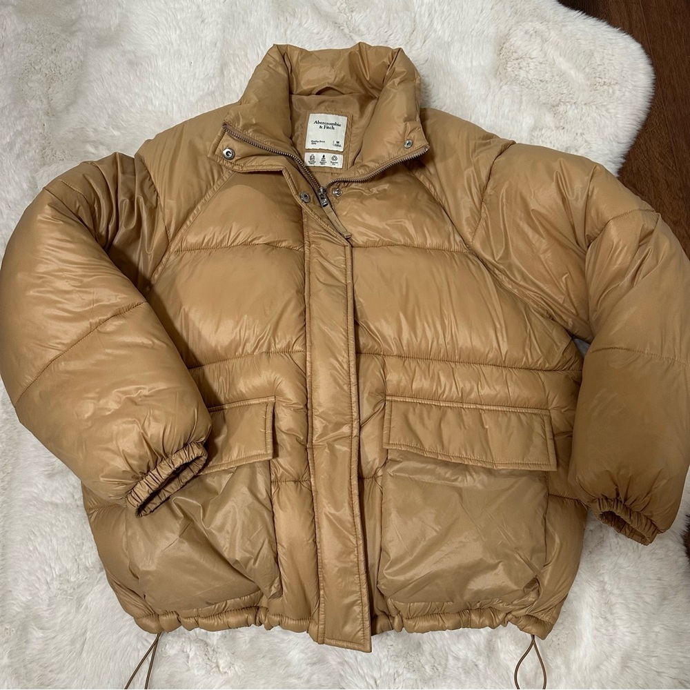 Abercrombie & Fitch Tan Puffer Jacket
